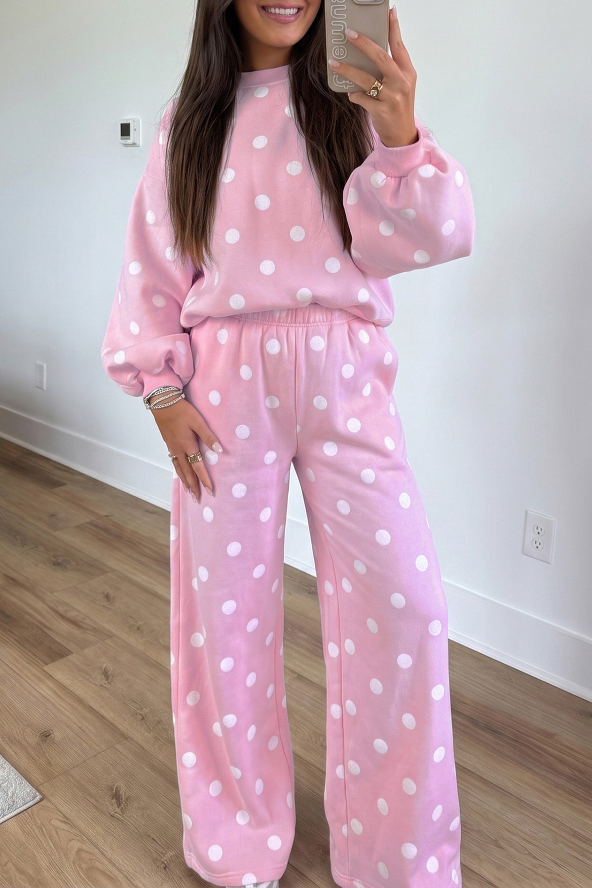 Pink Polka Dot 2pc Set