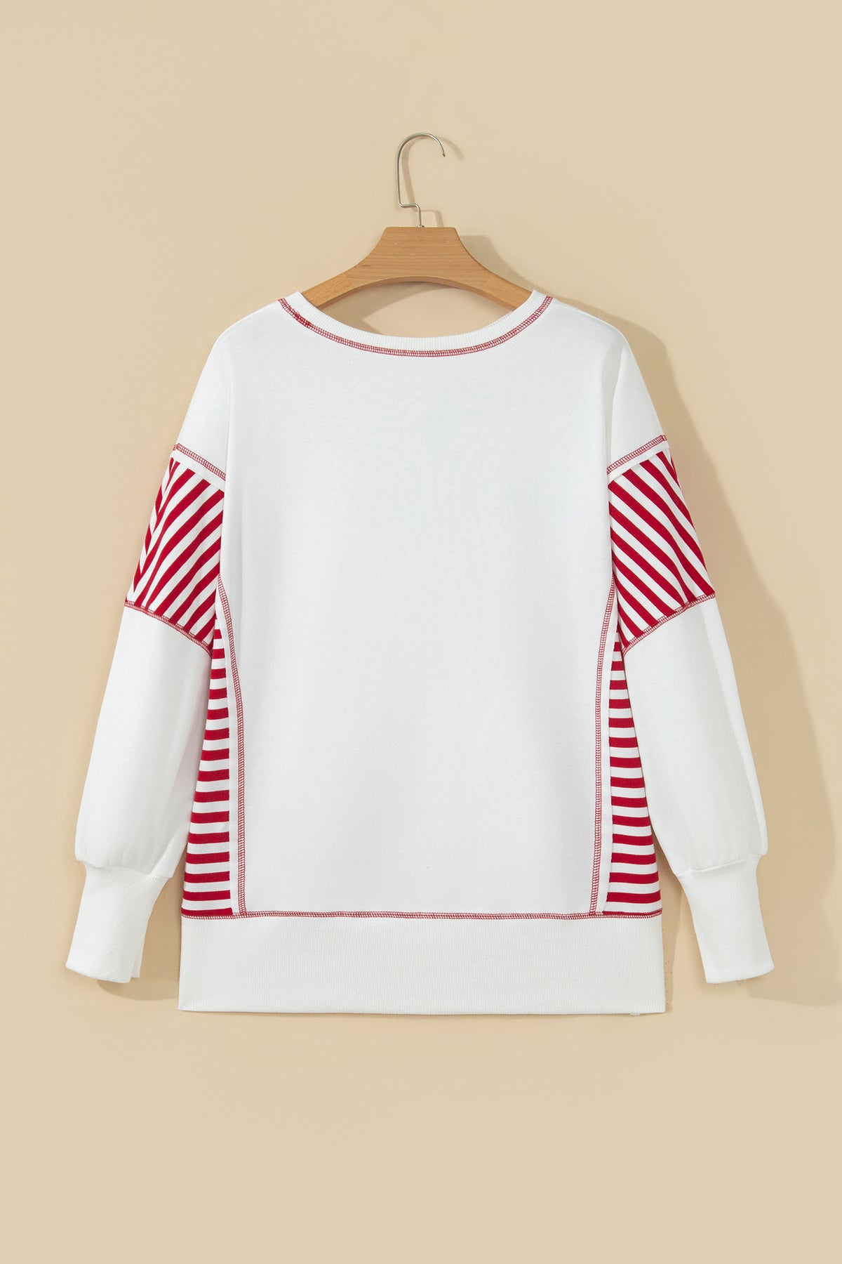 Christmas Tree Patchwork Puff Sleeve Top